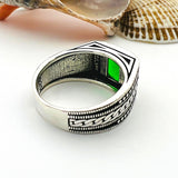 Men's Green Emerald Gemstone Ring - TryAladdin