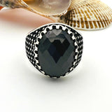 Men's Handmade Silver Onyx Ring - TryAladdin