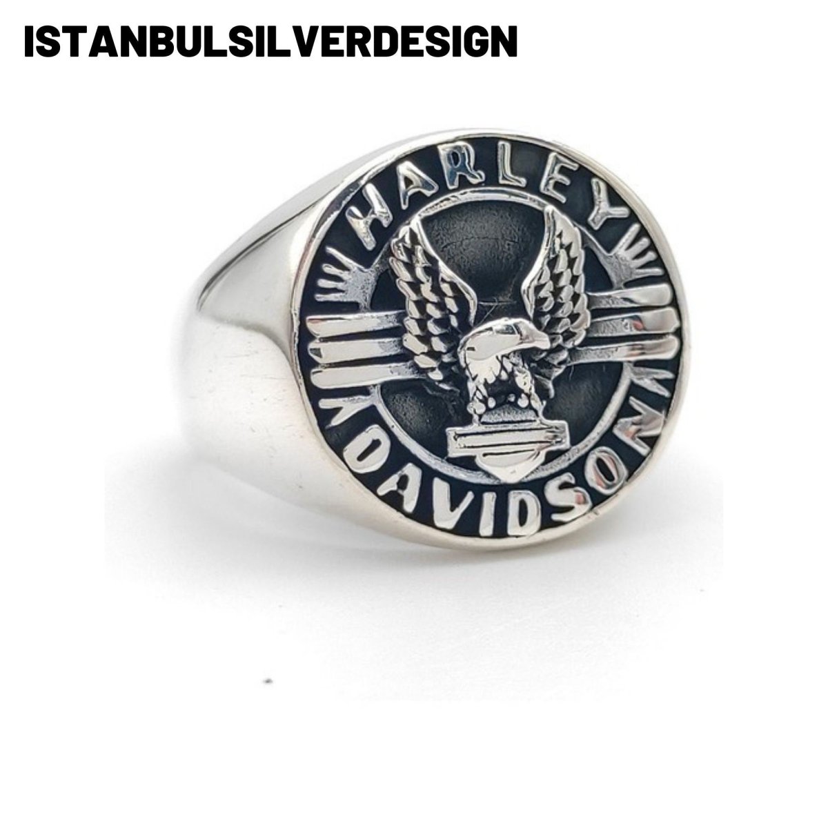 Men's Harley Davidson Motorcycle Signet Ring - TryAladdin