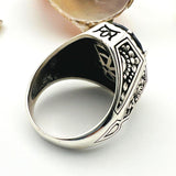 Men's Onyx Silver Ring (19g) - TryAladdin