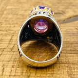 Men’s Oval Amethyst Ottoman Ring - TryAladdin