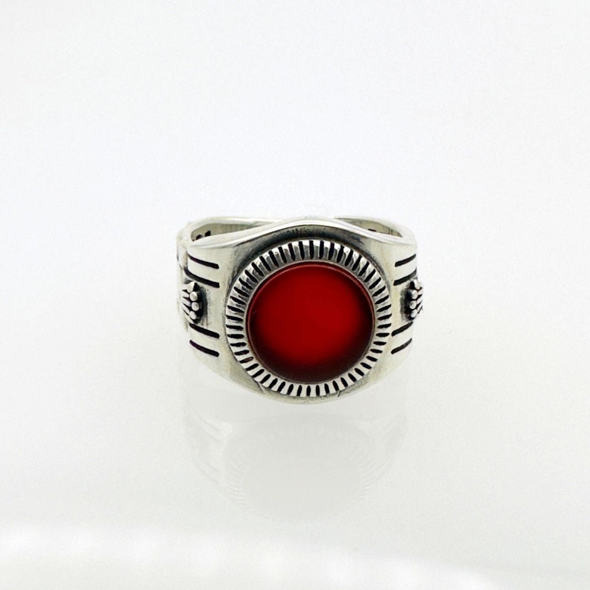 Men's Red Stone Ring - TryAladdin