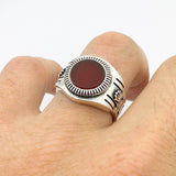 Men's Red Stone Ring - TryAladdin