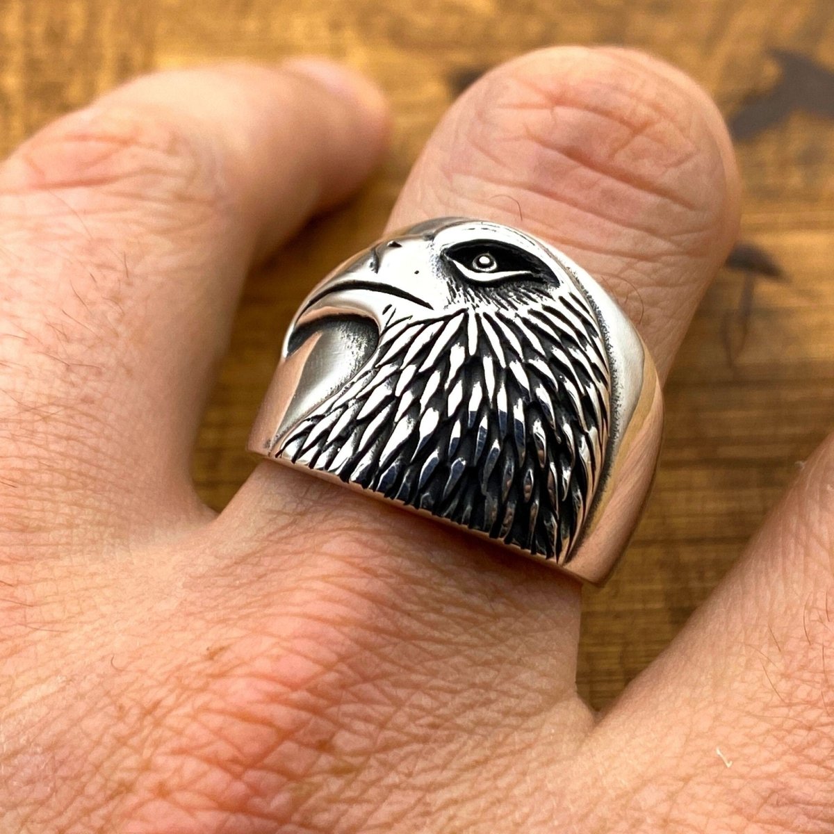 Men's Silver Eagle Ring - TryAladdin