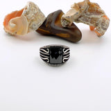 Men’s Square Black Zircon Ring - TryAladdin