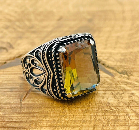 Men's Zultanite Gemstone Silver Ring - TryAladdin