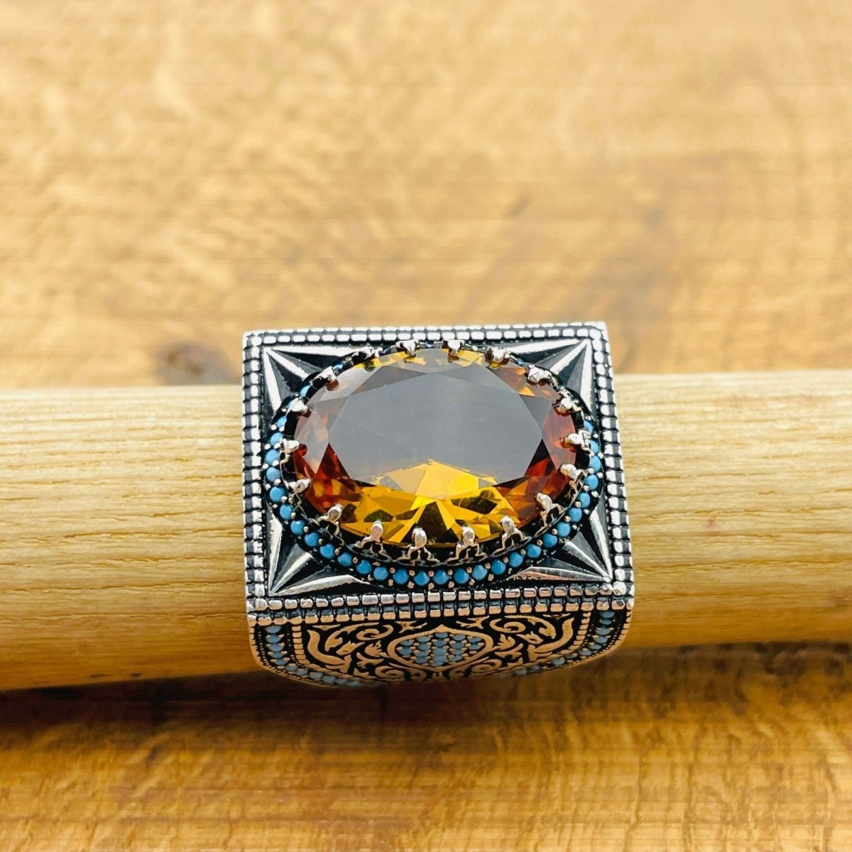 Multi Color Zultanite Stone Men's Ring - TryAladdin