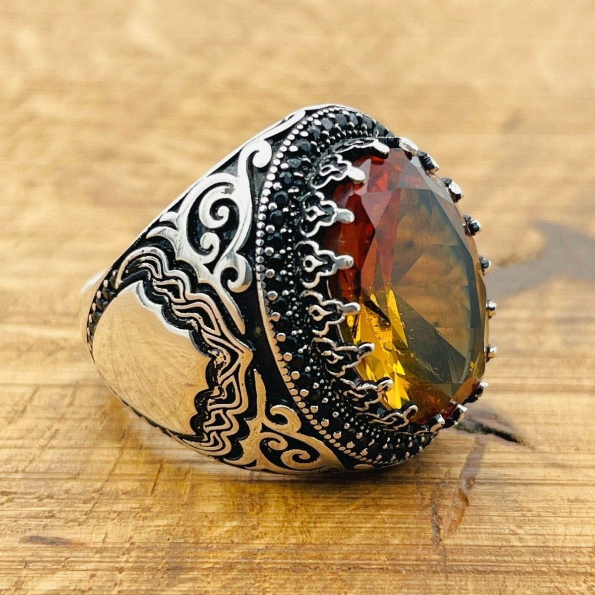 Multi - Color Zultanite Stone Men's Ring - TryAladdin