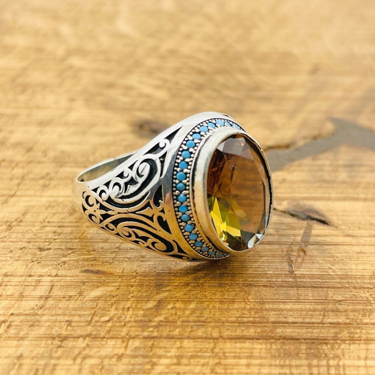 Multi Color Zultanite Stone Men's Ring - TryAladdin