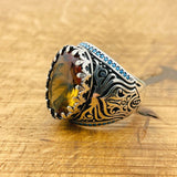 Multi - Color Zultanite Stone Men's Ring - TryAladdin