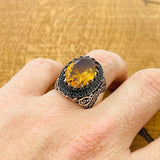 Multi - Color Zultanite Stone Men's Ring - TryAladdin