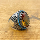 Multi - Color Zultanite Stone Ottoman Men's Ring - TryAladdin