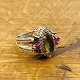 Multi Stone Reversible Ring, White Zircon and Zultanite - TryAladdin