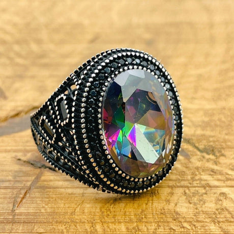 Mystic Topaz Stone Ring - TryAladdin