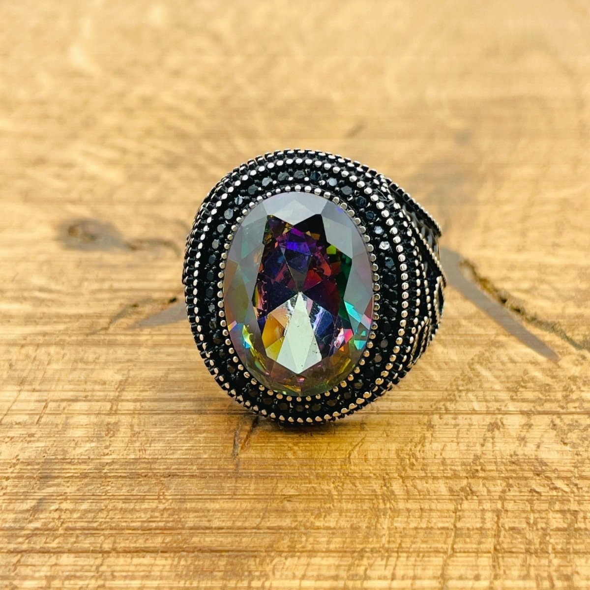 Mystic Topaz Stone Ring - TryAladdin