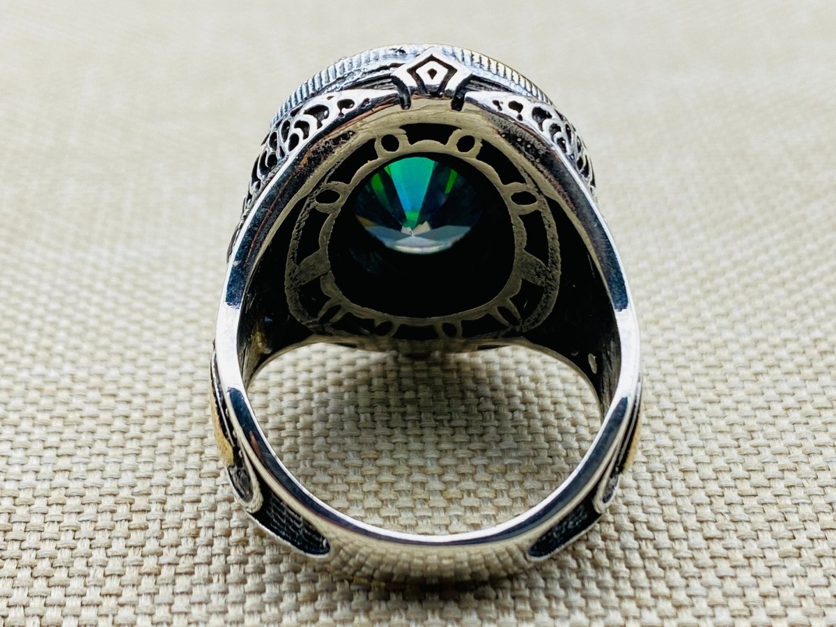 Mystic Topaz Stone Silver Ring - TryAladdin