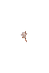 Nereze | White Stone Lotus Flower Adjustable Size Ring - TryAladdin