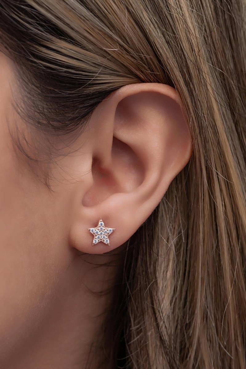 Nereze | Tiny Moon Star Model Earrings - TryAladdin