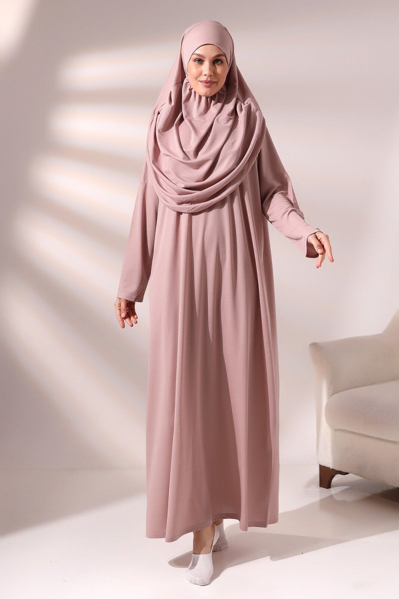 One Piece Prayer Dress - Rose Pink Color - TryAladdin