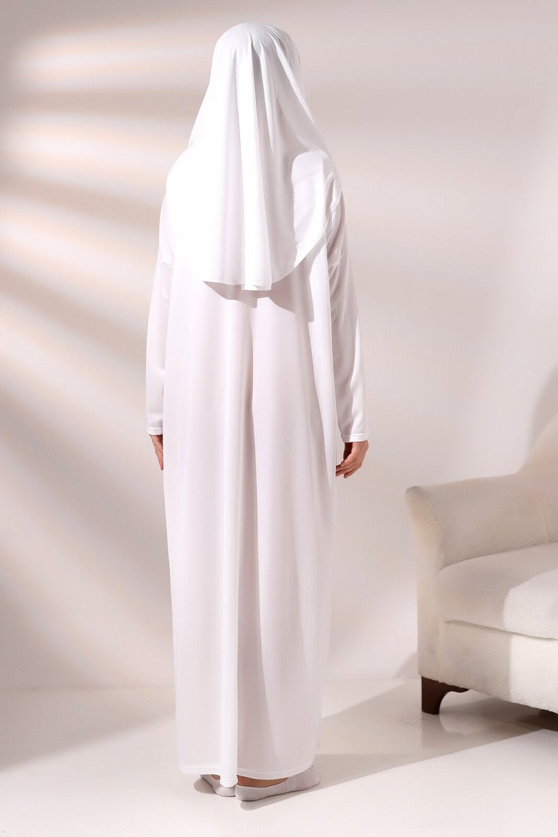 One Piece Prayer Dress - White - TryAladdin