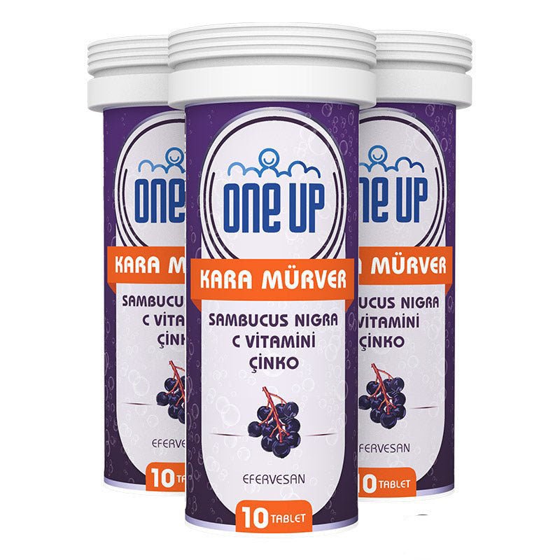 One Up Black Murver + Vitamin C + Zinko 10 Effervescent Tablets Box of 6 - TryAladdin