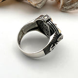 Onyx Men's Silver Ring - TryAladdin