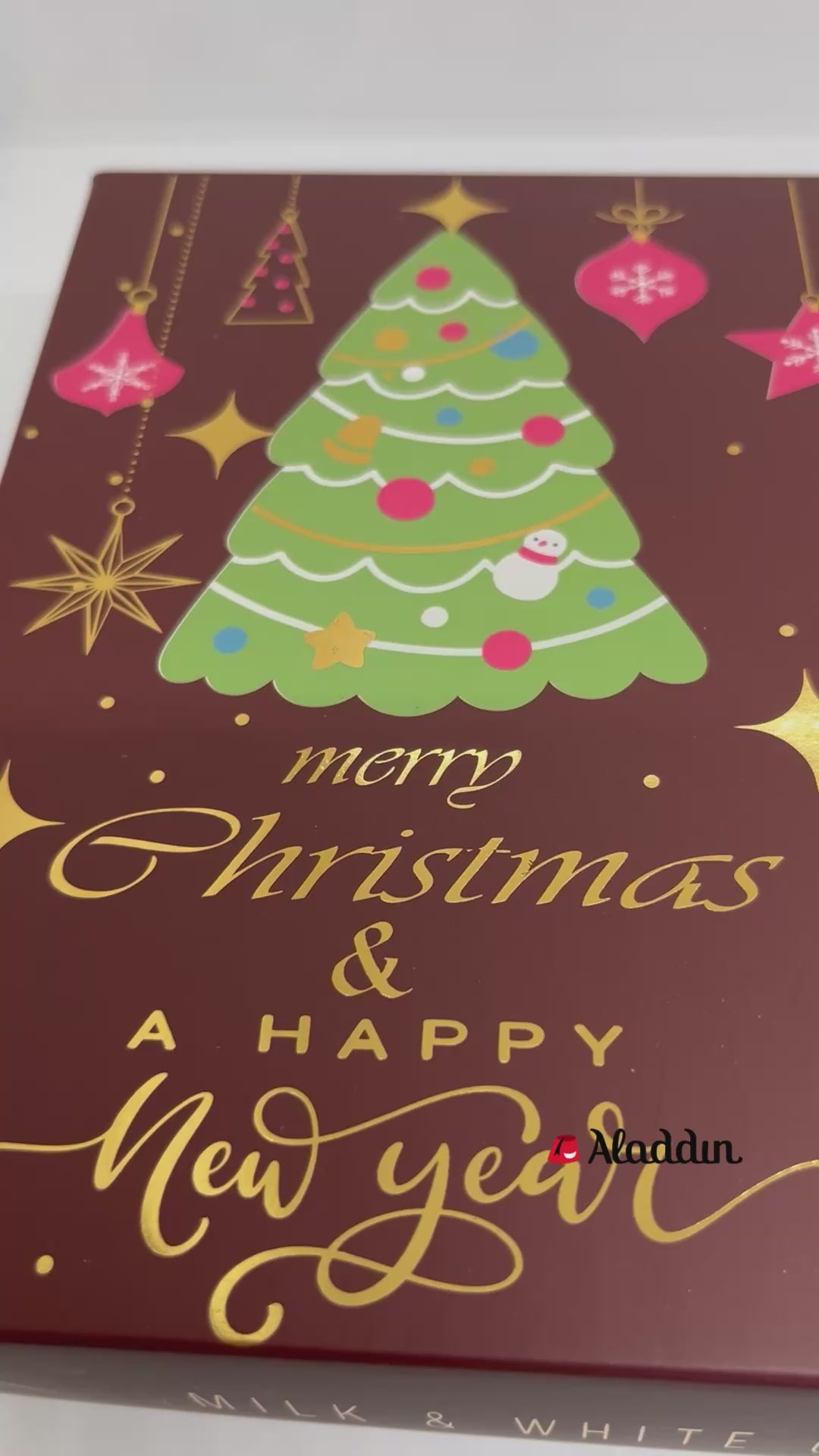 에마 초콜릿 밀크와 화이트 초콜릿 트러플 코코넛 크림 필드 - 메리 크리스마스 박스 - 250g