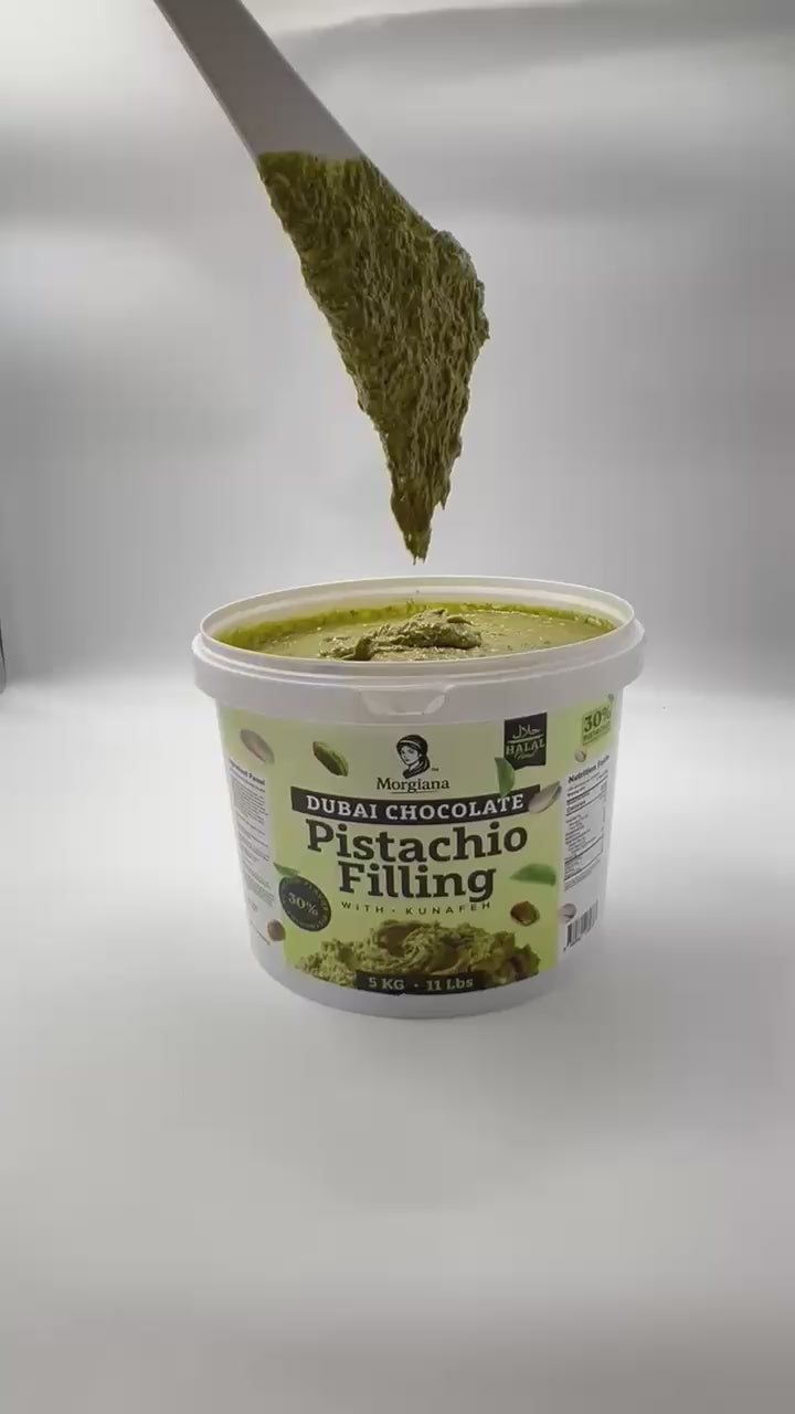 모르지아나 프로페셔널 베이크-스테이블 두바이 초콜릿 피스타치오 쿠나페 필링