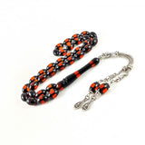 Selderesi | Synthetic Amber Tasbih with Red and Black beads - TryAladdin