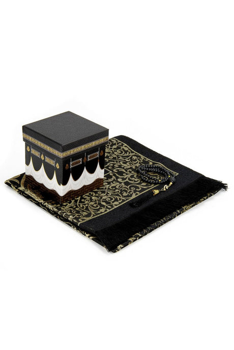 Special Kaaba Boxed Gift Prayer Rug and Tasbih Set - TryAladdin