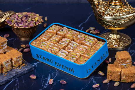 Sukru Efendi 1935 | Luxury Baklava Turkish Delight - Lotus Biscuit Covered with Lotus Cream and Pistachio - TryAladdin