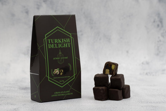 Sukru Efendi 1935 | Open and Enjoy Turkish Delight Chocolate Coated Pistachio - TryAladdin