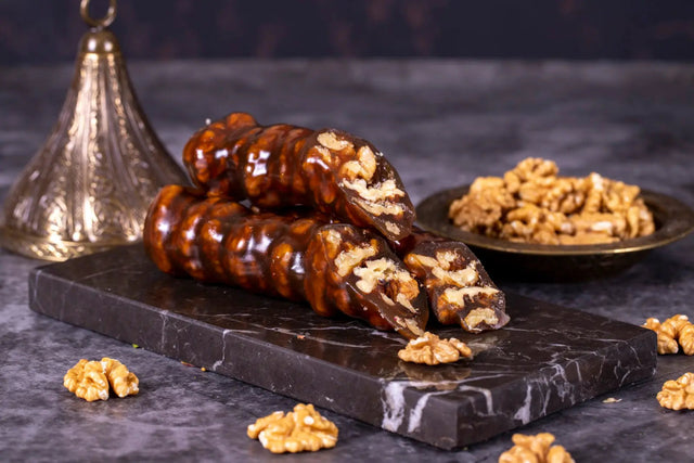 Sukru Efendi 1935 | Turkish Walnut Churchkhela (Cevizli Sucuk) with Grape Molasses in Metal Box - TryAladdin