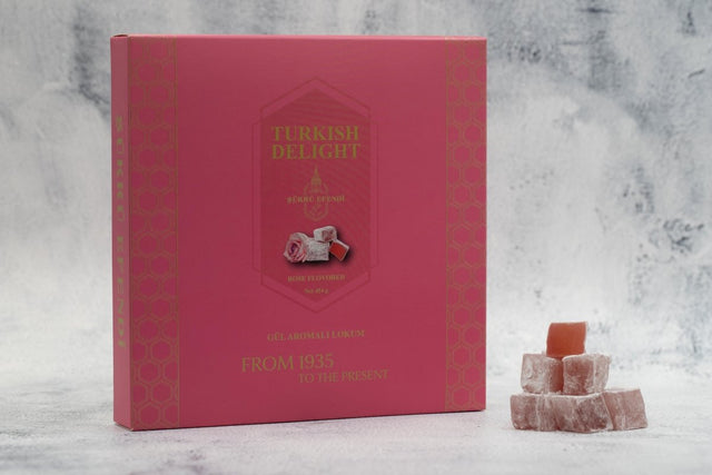 Sukru Efendi 1935 | Turkish Delight Square Box Rose Flavored - TryAladdin