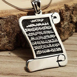 Taki | Ayetel Kursi Islamic Motivated Silver Necklace with Chain - TryAladdin