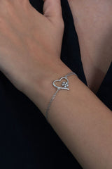 Taki | Heart with Snowflake Silver Bracelet Valentine Gift - TryAladdin