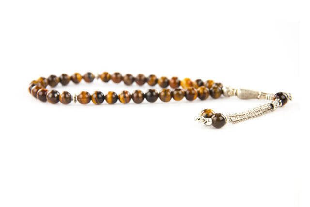 Tiger Eye Ceyt Stone 33 Beads Tasbih - TryAladdin