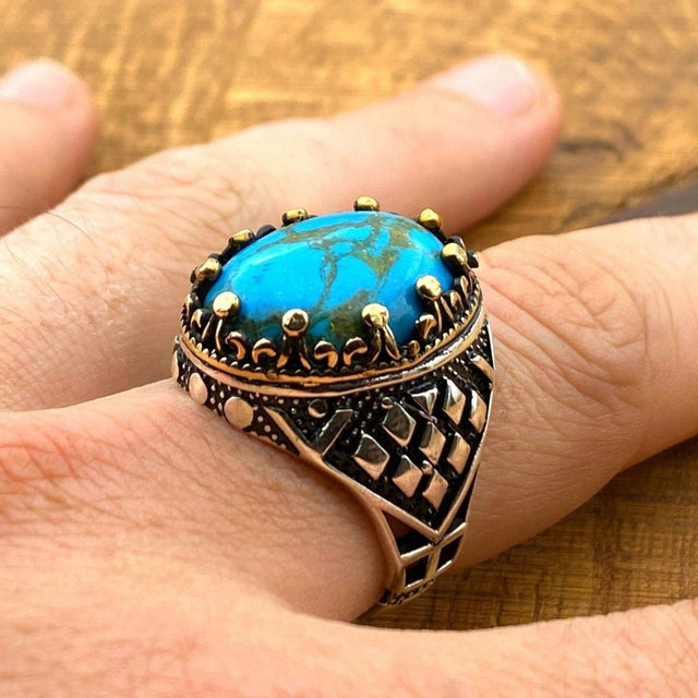 Turquoise Men's Ring - TryAladdin