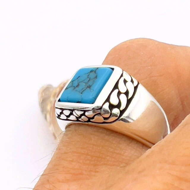 Turquoise Men's Ring - TryAladdin