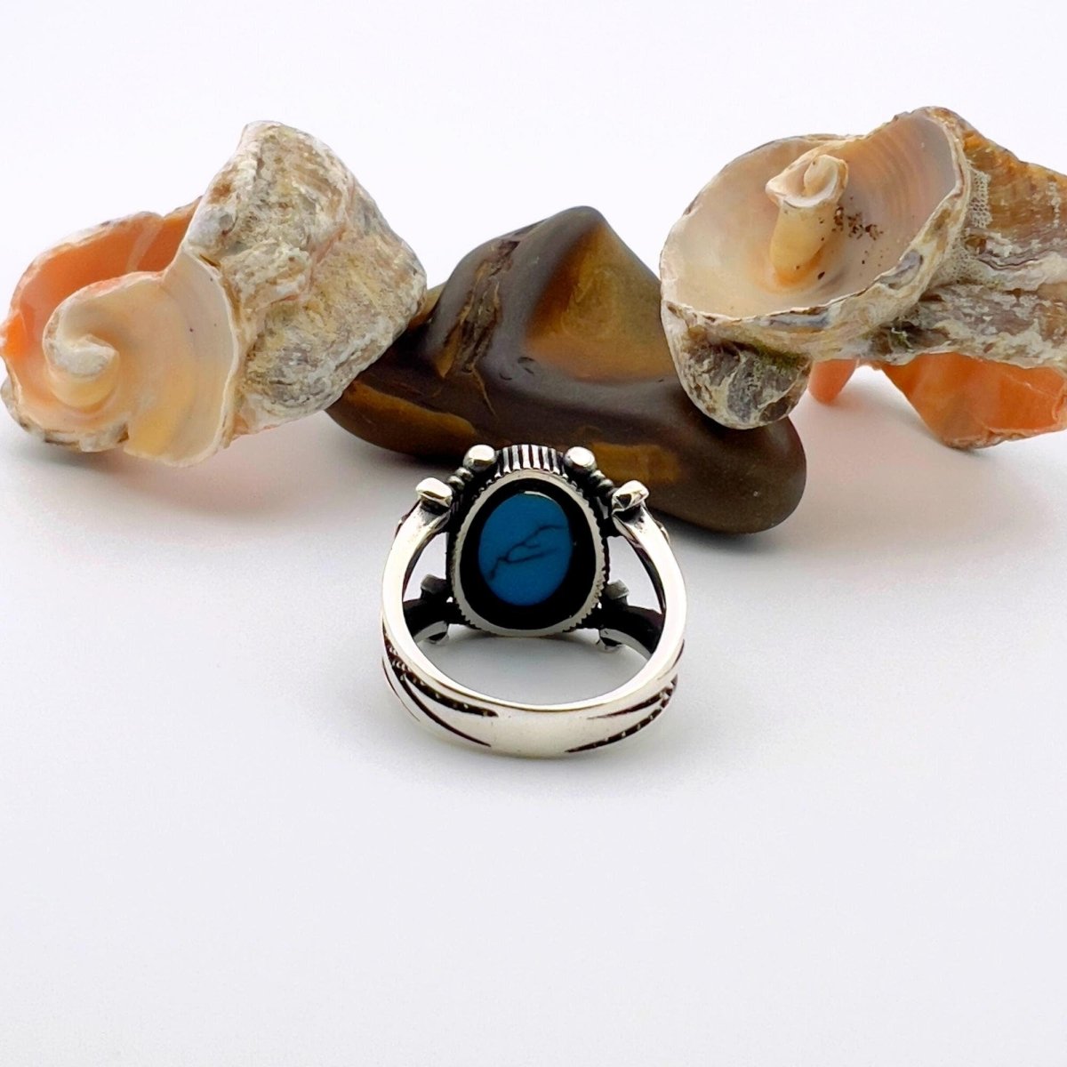 Turquoise Men's Silver Ring - TryAladdin