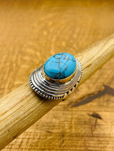 Turquoise Silver Ring - TryAladdin