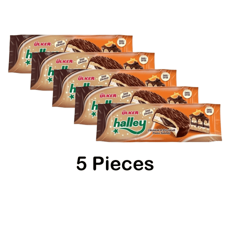 Ulker | Halley Milk Chocolate Covered Orange Flavoured Sandwich Biscuits - TryAladdin