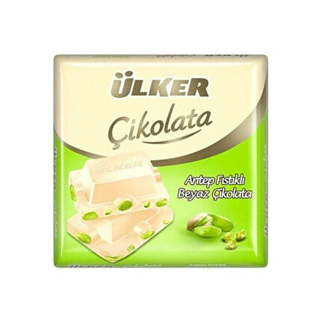 Ulker | White Square Chocolate with Whole Pistachios - TryAladdin