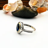 Women's Blue Sapphire Oval Ring - TryAladdin