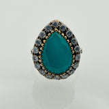 Women's Blue Turquoise Heart Ring - TryAladdin