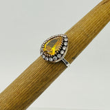 Women's Citrine Silver Ring - TryAladdin