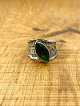 Women's Emerald Silver Ring - TryAladdin