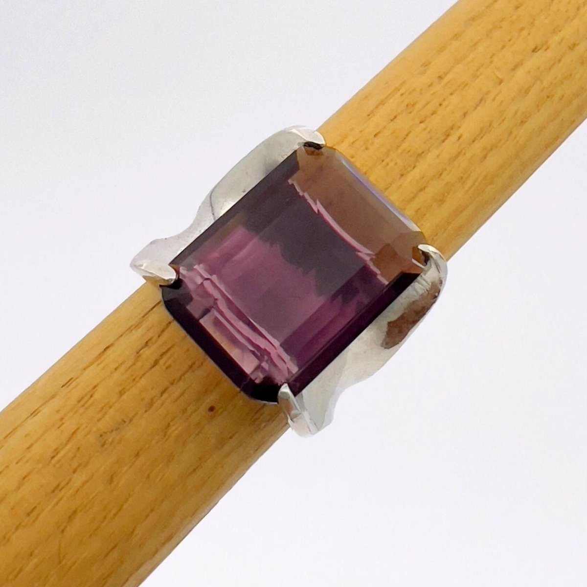 Women's Genuine Amethyst Stacking Ring - TryAladdin