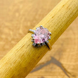 Women’s Morganite Silver Ring - TryAladdin