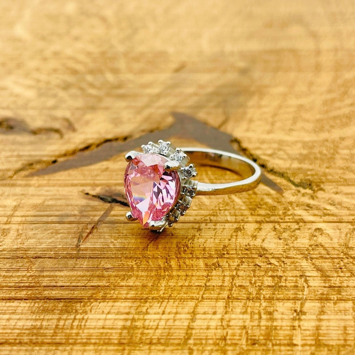 Women’s Morganite Silver Ring - TryAladdin